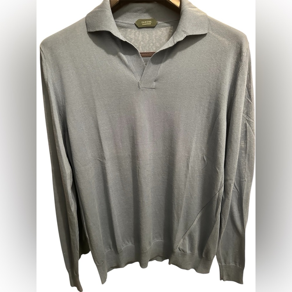 ZANONE ITALY  light blue sweater , size 50IT MEDIUM US